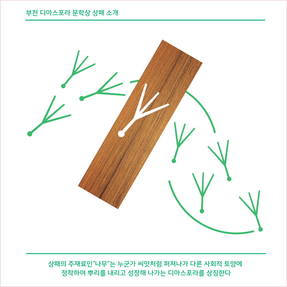 우리는 모두 디아스포라 <부천디아스포라문학상 상패 디자인 공개>